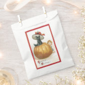 古いファッションドハロウィーン、魔猫 フェイバーバッグ (クリップ留めされた状態)