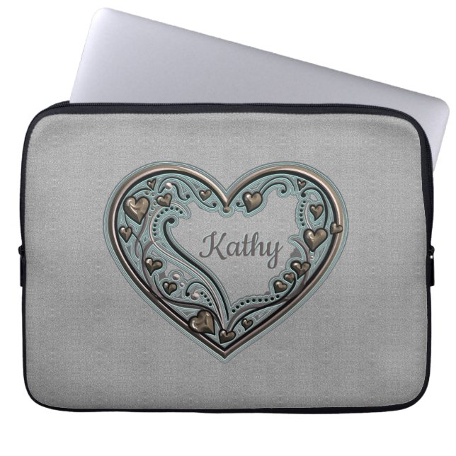 古いファッションドハート ラップトップスリーブ (正面)
