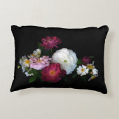 古いファッションドバラアクセント枕 アクセントクッション (裏面)