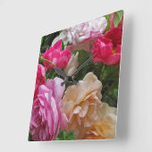 古いファッションドバラ時計 スクエア壁時計 (傾斜)