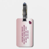 古いファッションドバラ ラゲッジタグ (裏面縦)