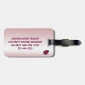 古いファッションドバラ ラゲッジタグ (裏面横)