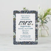 古いファッションドフローラデザインブライダルシャワー 招待状 (スタンド正面)