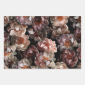 古いファッションドフローラバラ ラッピングペーパーシート (正面)