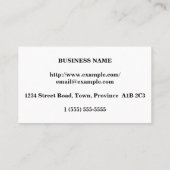 古いファッションドプロフェッショナルプロファイルカード 名刺 (裏面)