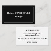 古いファッションドプロフェッショナルプロファイルカード 名刺 (正面/裏面)