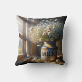 古いファッションドミルク缶とデイジー クッション (裏面)