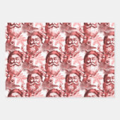 古いファッションドリトグラフサンタトインデア ラッピングペーパーシート (正面2)