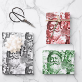 古いファッションドリトグラフサンタトインデア ラッピングペーパーシート