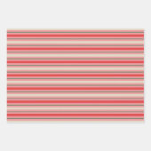 古いファッションドレトロクリスマスストライプパタンピンク ラッピングペーパーシート (正面)