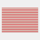 古いファッションドレトロクリスマスストライプパタンピンク ラッピングペーパーシート (正面2)