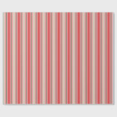 古いファッションドレトロクリスマスストライプパタンピンク ラッピングペーパー (フラット)