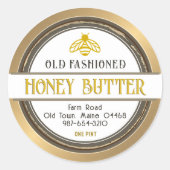 古いファッションドレトロハニーバターとビー ラウンドシール (正面)