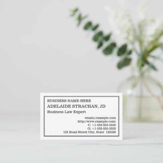 古いファッションドヴィンテージスタイル名刺 名刺 (スタンド正面)