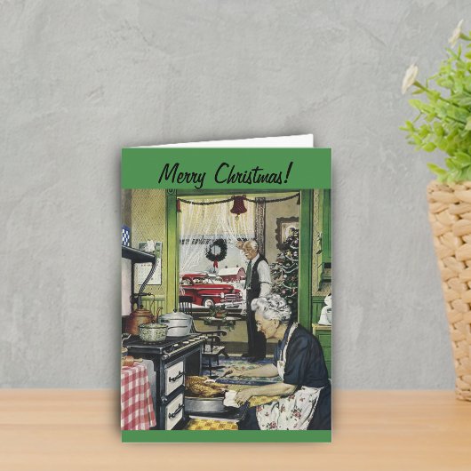 古いファッションドヴィンテージホームクリスマスカード シーズンカード