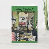 古いファッションドヴィンテージホームクリスマスカード シーズンカード (正面)