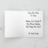 古いファッションドヴィンテージホームクリスマスカード シーズンカード (内部)