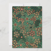 古いファッションドヴィンテージ伝統的クリスマスパーティー 招待状 (裏面)