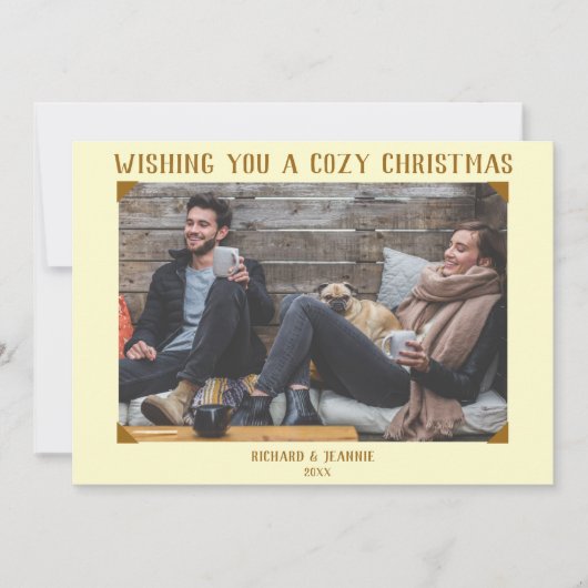 古いファッションドヴィンテージ写真クリスマスカード シーズンカード (正面)