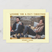 古いファッションドヴィンテージ写真クリスマスカード シーズンカード (正面/裏面)