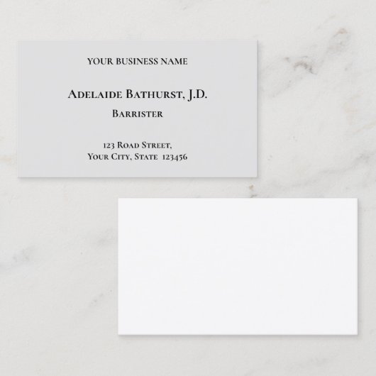 古いファッションドヴィンテージ・ビジネス・カード 名刺 (正面/裏面)