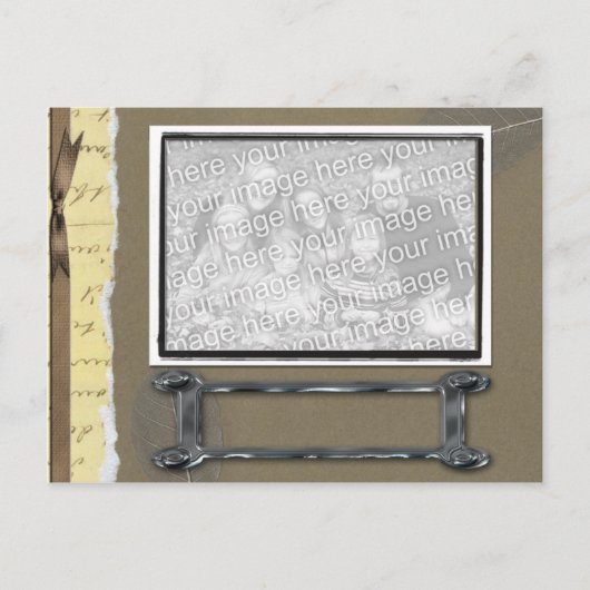 古いファッションド写真テンプレート ポストカード (正面)