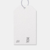 古いファッションド列車とヴィンテージの冬のシーン ギフトタグ (裏面)