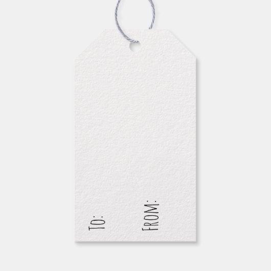 古いファッションド列車とヴィンテージの冬のシーン ギフトタグ (裏面)