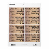 古いファッションド工芸品の販売ラベル ラベル (フルシート)