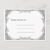 古いファッションド式ビクトリアン日付を保存 案内ポストカード (裏面)