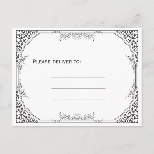 古いファッションド式ビクトリアン日付を保存 案内ポストカード (裏面)