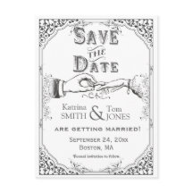 古いファッションド式ビクトリアン日付を保存