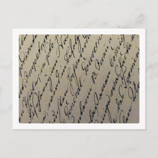 古いファッションド手書き ポストカード (正面)