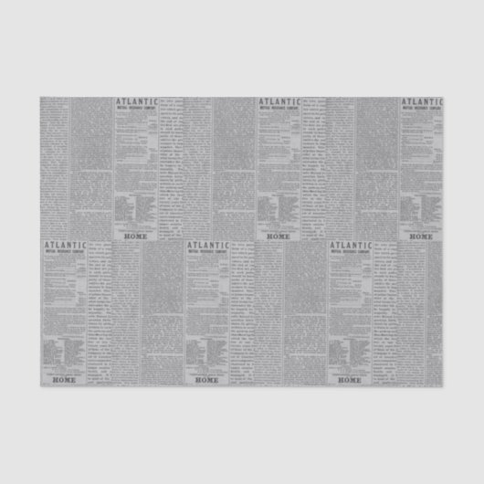 古いファッションド新聞 薄葉紙 (正面)