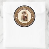 古いファッションド自家製ブレッドラベルテンプレート ラウンドシール (バッグ)