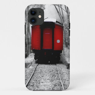 古いファッションド赤い蒸気機関車 iPhone 11 ケース