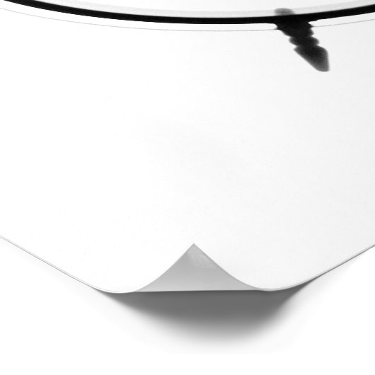 古いファッションドX線時計白黒 ポスター (角)