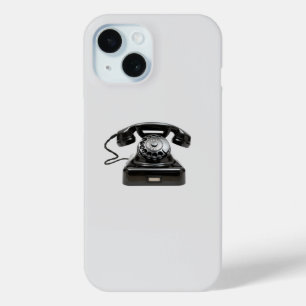 古いファッション電話ロータリダイヤルに電話する iPhone 15ケース