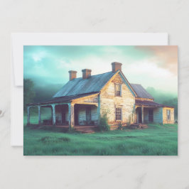 古いファームステッドカラフルサマーモーニングタイムレスアート シーズンカード