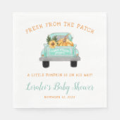 古いファームトラックにカボチャ秋ベビーシャワー スタンダードランチョンナプキン (正面)