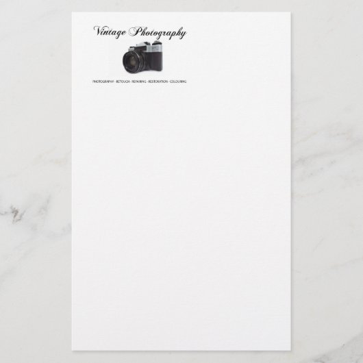 古いフィルムカメラ 便箋 (正面)