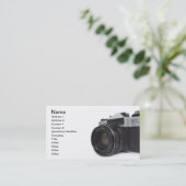 古いフィルムカメラ 名刺 (スタンド正面)