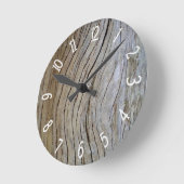 古いフェイク湾曲したヒノキの樹皮 ラウンド壁時計 (傾斜)