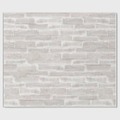 古いフェイク白レンガの壁 ラッピングペーパー (フラット)