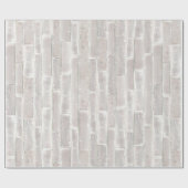 古いフェイク白レンガの壁 ラッピングペーパー (フラット)