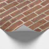 古いフェイク茶色のレンガ壁 ラッピングペーパー (角)