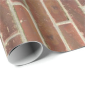 古いフェイク茶色のレンガ壁 ラッピングペーパー (ロールコーナー)