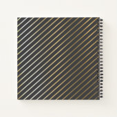 古いフェイク金ゴールドフレークパーソナライズされたレシピクックブック ノートブック (裏面)