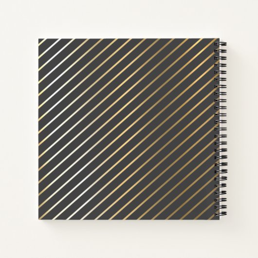 古いフェイク金ゴールドフレークパーソナライズされたレシピクックブック ノートブック (裏面)