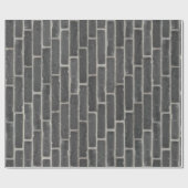 古いフェイク黒レンガの壁 ラッピングペーパー (フラット)